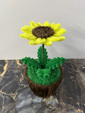 Handmade Sunflower Velvet Wire Floral Art Elegant Pipe Cleaner Flower Sunflower
