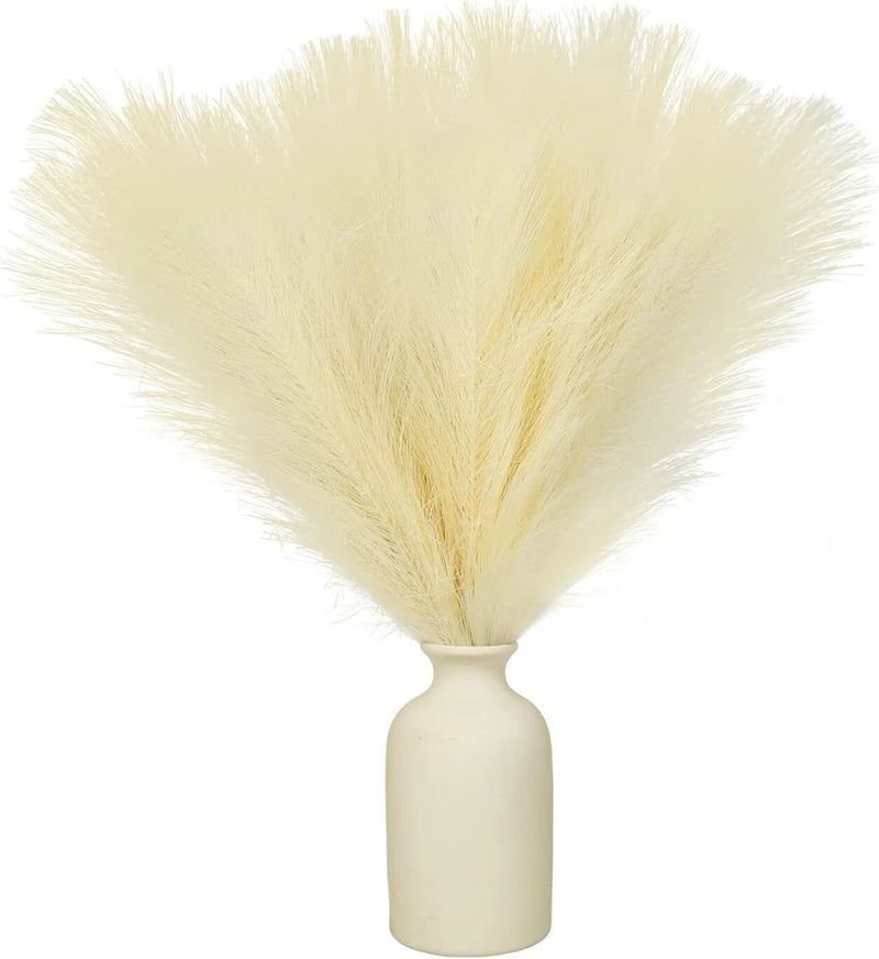 10Pcs 17'' /45cm Artificial Pampas Grass Fluffy Stem Grass Flower For Home Decor Pampas Grass