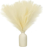 10Pcs 17'' /45cm Artificial Pampas Grass Fluffy Stem Grass Flower For Home Decor Pampas Grass