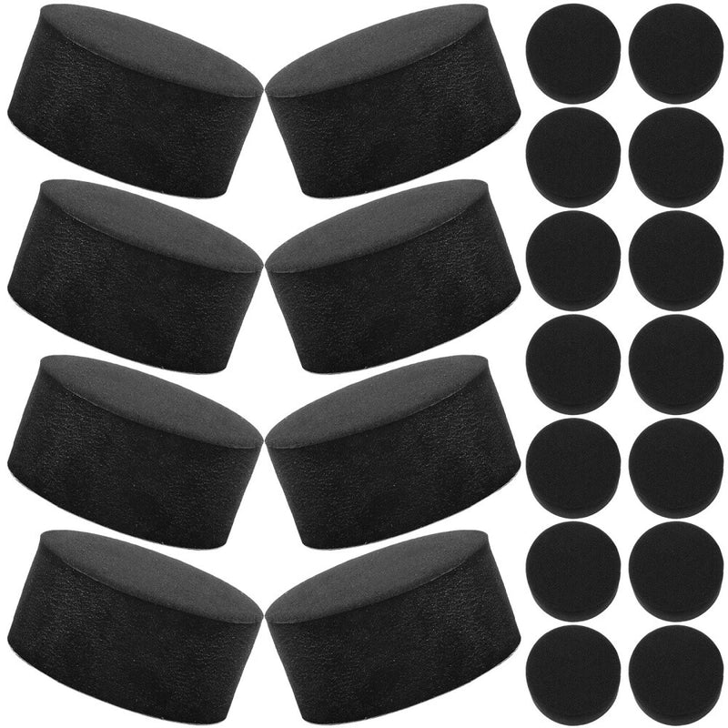 EVA pot riser pads, black foam: round and oval plant feet protectors (set)