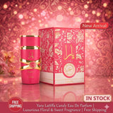 Lattafa Yara Candy EDP 3.4oz Women Sweet Vanilla Fruity Long Lasting Perfume USA EDP