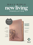 NLT Compact Giant Print Bible, Filament Enabled (Leatherlike, Rose Metallic... Roses