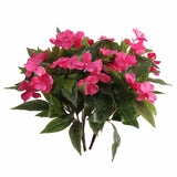 Mynse 2 Pieces Artificial Flower Impatiens for Balcony Garden Bonsai Decorati... Green Plant