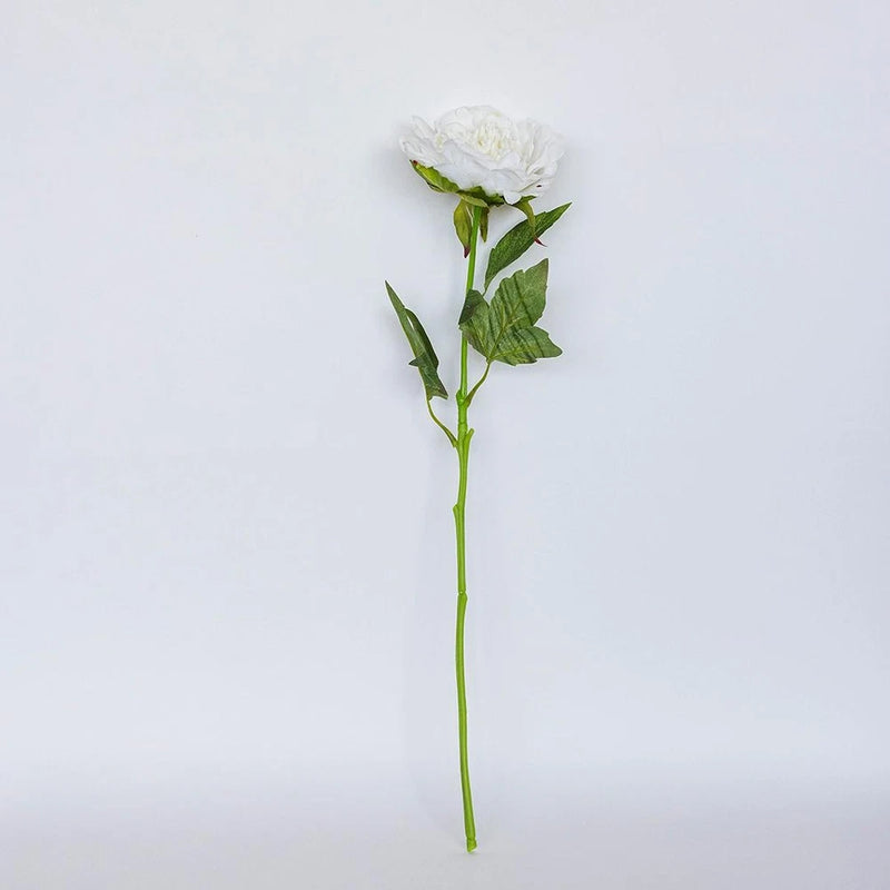 White Peony Stem Artificial Flower Peony