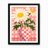 Daisies Flower Vase 4 Art Print Framed Wall Art Poster Canvas Print Picture Daisies