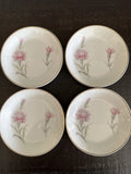 Royal Court Fine China Pink Carnation 4" Condiment Bowls  set of 4 Carnation
