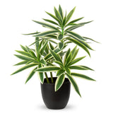 16.1 Inch Faux Dracaena Artificial Plant Realistic Green Fake Potted Plants Green Plant