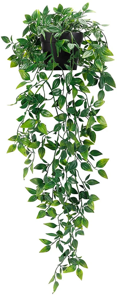 Fake Hanging Plants, Artificial Small Potted Plants for Indoor Outdoor Aesthetic Green Plant