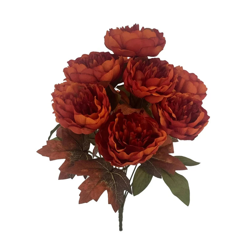 Mainstays Fall Feature Dark Orange Peony Bush 16" Peony