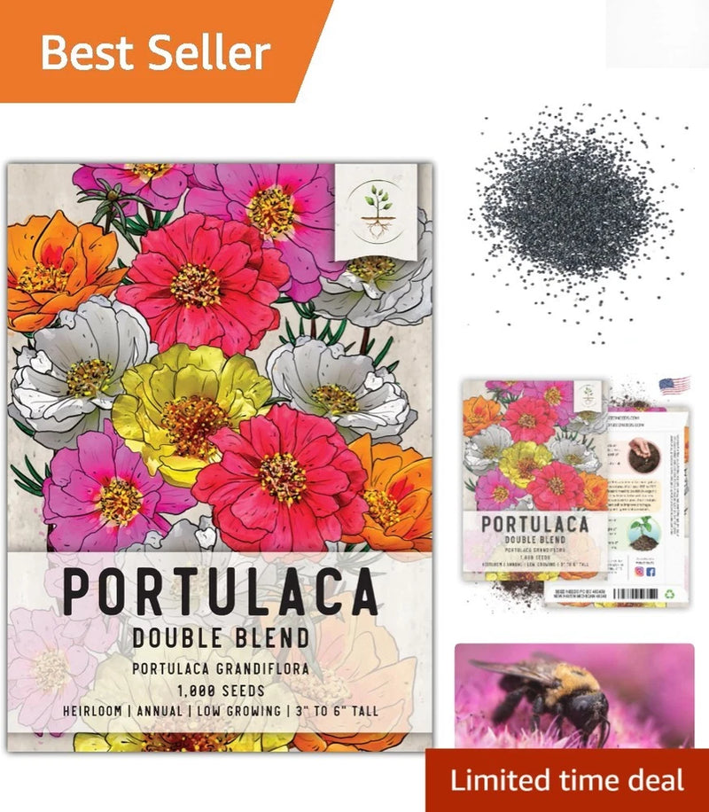 Moss Rose Seeds for Planting Portulaca Groundcover - Heirloom & Open Pollinat... Garden Plants