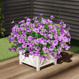 Artificial Flowers Outdoor 16 Bundles UV Resistant Fake Mums Flowers Plants f... Green Plant