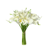20pcs White Artificial Calla Lily Silk Flowers 13.5" for Wedding, Home, Easter Lily