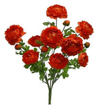 Ranunculus Bush 5 Stems 22in Orange Ranunculus