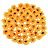 100Pcs Mini Silk Sunflower Artificial Flowers Head Wedding Party Home Decor Sunflower