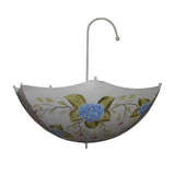 Metal Umbrella Wall Hanging Planter Wall Decor Hydrangea Flower Hand Painted Hydrangea
