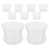 9 Pcs Transparent Flower Pot Clear Nursery Pots Garden Flowerpot Garden Plants