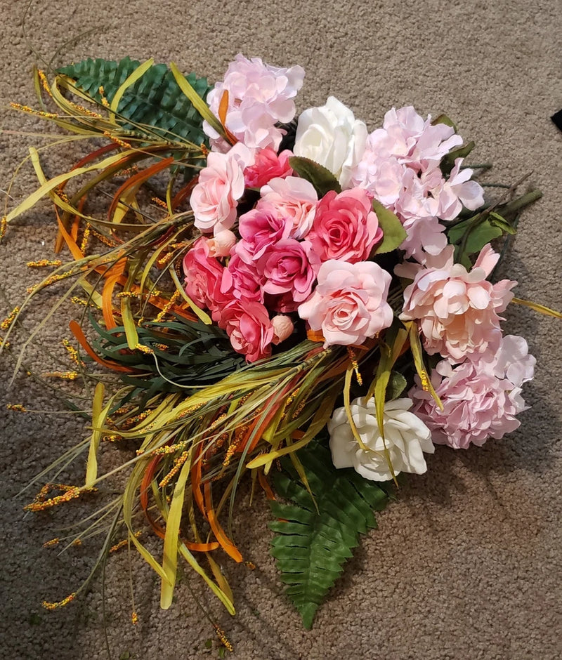 Artificial Lot  Flowers Simulation Silk Bouquet Flowers Pink White Hydrangea