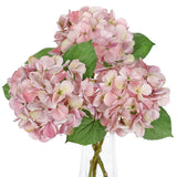 Pink Artificial Hydrangea Flowers 18.8 Inch Long with 6 Inch Full Realistic B... Hydrangea