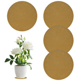 4-Pack Cork Plant Coasters, 5.9 Inch Cork Plant Mats for Garden [Brown] Garden Plants