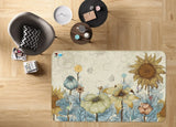 3D Hand Painted Sunflower Flower NAO94 Game Rug Mat Elegant Photo Carpet Mat Fay Sunflower