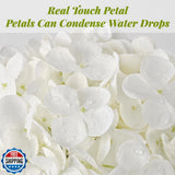 MARTINE MALL White Latex Hydrangea Flowers Long Stem Real Touch Artificial Hydrangea