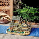 Bonsai Decor Green Plant Balcony Desktop Office Garden Resin Potted with Light Garden Plants