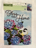 Spring Shop (Hobby Lobby) Garden Flag 12 x 18 ÒBless This HomeÓ Hydrangeas Bird Hydrangea