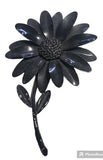 Unbranded Metal And Enamel Sunflower Vintage Brooch 4.25 In Sunflower