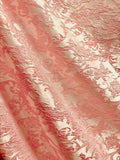 PEACH Floral Brocade Fabric (60 in.) Sold By The Yard Flowering Plants