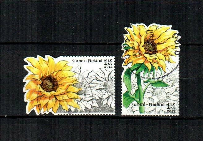 FINLAND Scott's 1411-12 ( 2v ) Sunflowers F/VF Used ( 2012 ) #3 Sunflower