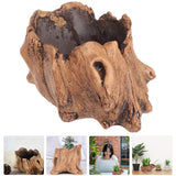 Faux Stump Planter Small Flower Pot for Garden Indoor Decoration Garden Plants