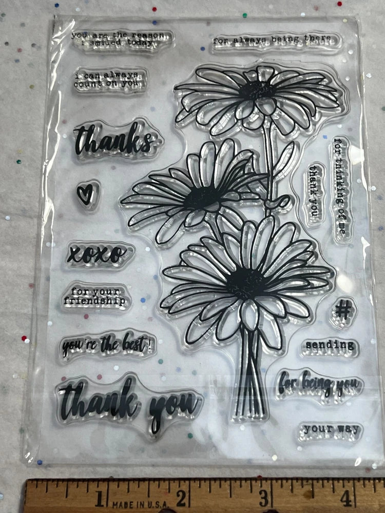 NEW Sunflowers XOXO Flowers 6.5x4.8 - Clear STAMP -Save when you buy more Sunflower