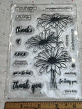 NEW Sunflowers XOXO Flowers 6.5x4.8 - Clear STAMP -Save when you buy more Sunflower