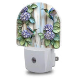 Night Lights Plug into Wall Hummingbirds and Hydrangea Flowers Night Light Du... Hydrangea