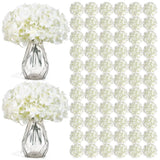 Auihiay 104 PCS Artificial Hydrangea Flowers, Silk Hydrangea Artificial Flowe... Hydrangea