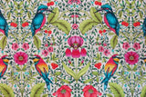BLENDWORTH CURTAIN FABRIC DESIGN "Lambourn" 1 METRE PEACHY 100% COTTON Flowering Plants