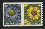 Canada #2978ii, Daisies, Flower, Se-tenant Pair , Die Cut from Coil, MNH 2017 Daisies