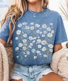 Daisy Flower Shirt, Wildflowers Shirt, Floral Tee, April Birth Flower Gift Daisies