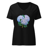 Hydrangea T-Shirt Ð Garden Lover Floral Tee WomenÕs relaxed v-neck t-shirt Hydrangea