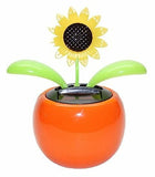 2 Solar Dancing Flowers ,Pink Daisy, Sunflower great happy thank you gift Sunflower