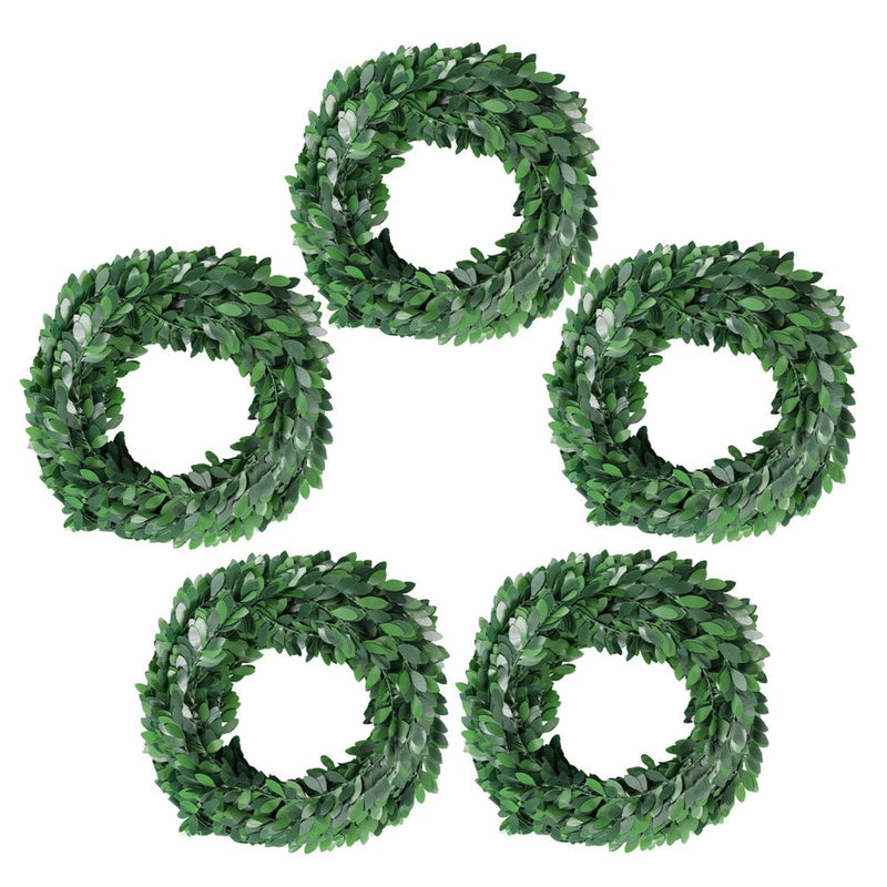 5 Pcs Green Leafy Hanging Vines Artificial Greenery for Outdoors Green Plant