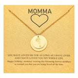 Dainty Gold January Birth Month Flower Carnation Necklace for Mother's Day Gifts Carnation