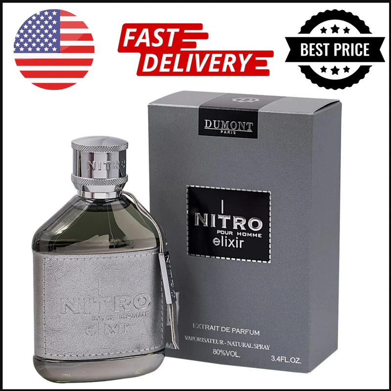 Nitro Elixir For Men 3.4 Oz Eau De Parfum Spray, New EDP
