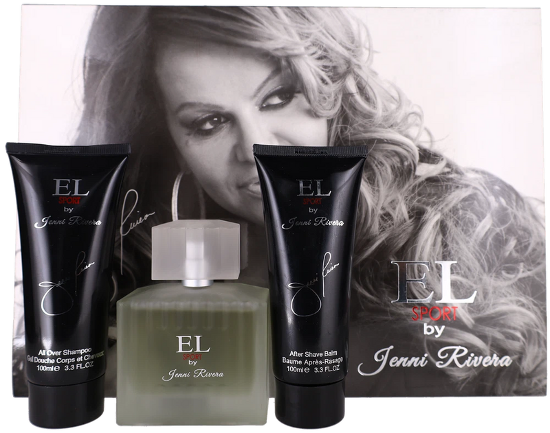 EL Sport by Jenni Rivera for Men Set: EDT + ASB + Shower Gel 3.4+3.3+3.3oz New EDT