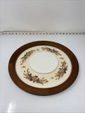 VTG Dried Pressed Flower Arrangement Rounde Frame-Boho kitschy Neutral  Size 14Ó Dried Flower