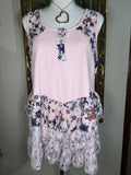 POL Floral Print Scoop Neck Womens Tank with Lace Trim Roses