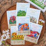 20Pcs Flowers Clusters Stickers Landscape PET Sticker Journal Scrapbook Supplies Sunflower