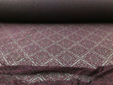 Embroidered Stretch Lace Apparel Fabric Sheer Diamond Mulberry Purple YY213 Flowering Plants