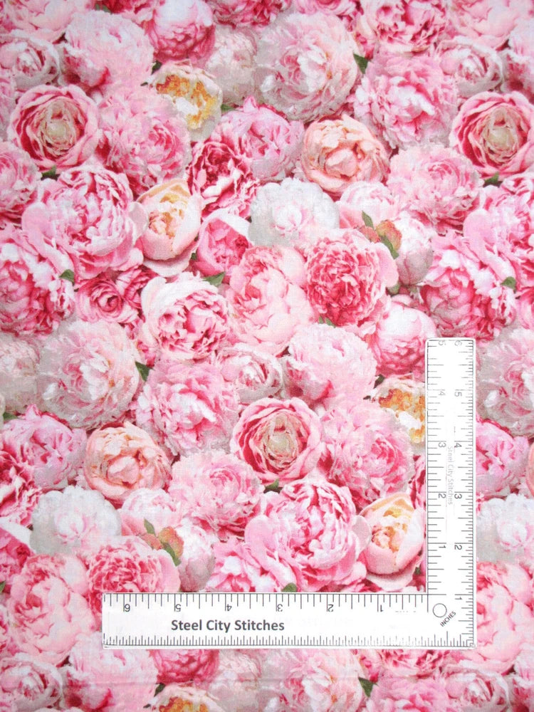 Flower Fabric Peonies Garden Party Floral Cotton Fabric Traditions By The Yard Hydrangea