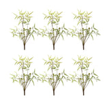 Melrose Mini Fern Foliage Bush with Sprout Accent (Set of 6) Green Plant